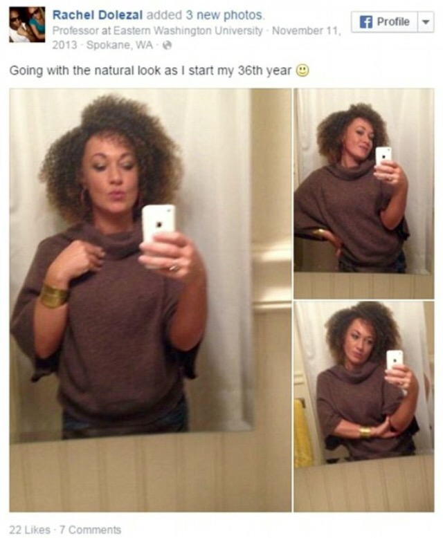 Rachel Dolezal Facebook Post about going natural