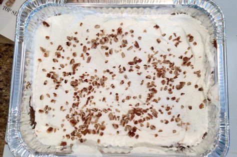 Whipped Chocolate Decadence Dessert with Pecan Topping