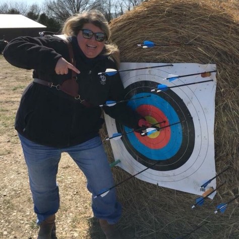 Mounted Archery Practice on the ground